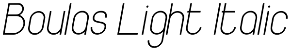 Boulas Light Italic Font