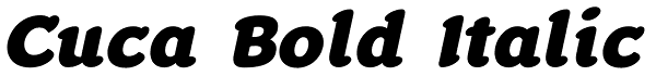 Cuca Bold Italic Font