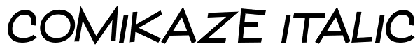 Comikaze Italic Font