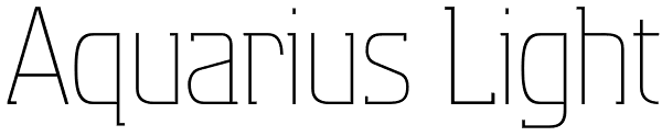 Aquarius Light Font