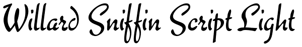 Willard Sniffin Script Light Font