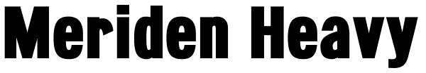 Meriden Heavy Font