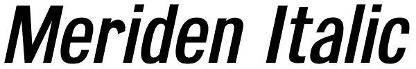 Meriden Italic Font