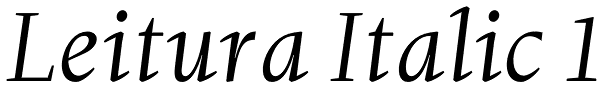 Leitura Italic 1 Font