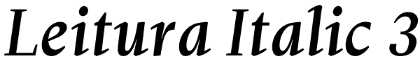 Leitura Italic 3 Font