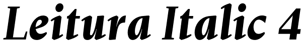 Leitura Italic 4 Font