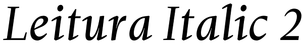 Leitura Italic 2 Font