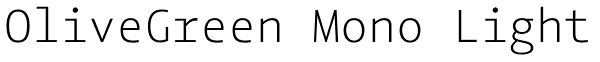 OliveGreen Mono Light Font