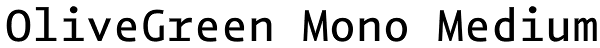 OliveGreen Mono Medium Font