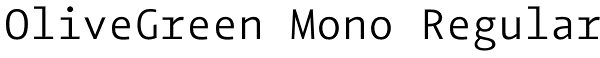 OliveGreen Mono Regular Font
