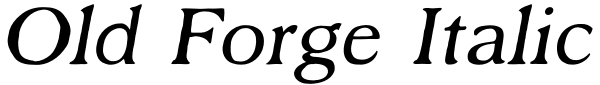 Old Forge Italic Font