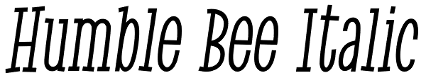 Humble Bee Italic Font