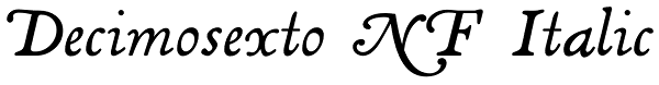 Decimosexto NF Italic Font