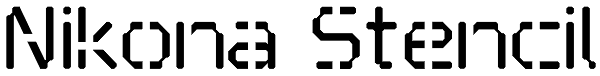 Nikona Stencil Font