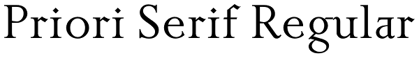 Priori Serif Regular Font