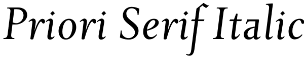 Priori Serif Italic Font