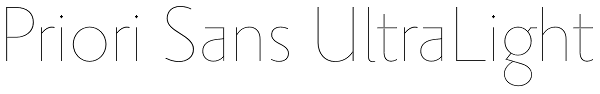 Priori Sans UltraLight Font