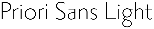 Priori Sans Light Font