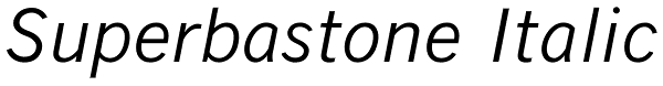 Superbastone Italic Font