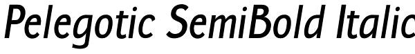 Pelegotic SemiBold Italic Font