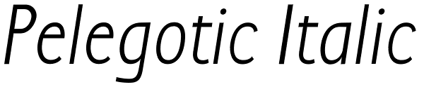 Pelegotic Italic Font