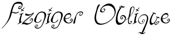 Fizgiger Oblique Font