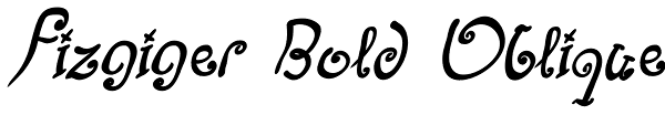 Fizgiger Bold Oblique Font