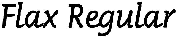 Flax Regular Font