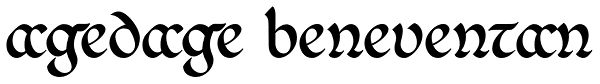 Agedage Beneventan Font