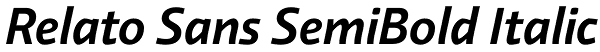 Relato Sans SemiBold Italic Font