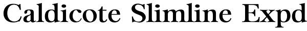 Caldicote Slimline Expd Font