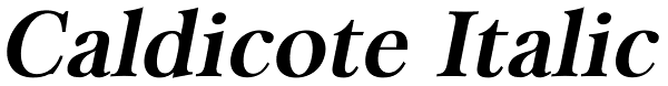 Caldicote Italic Font