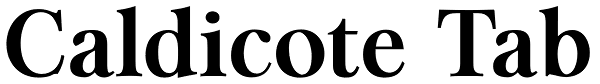 Caldicote Tab Font