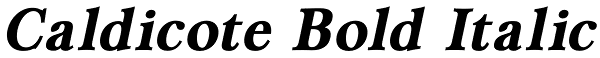 Caldicote Bold Italic Font