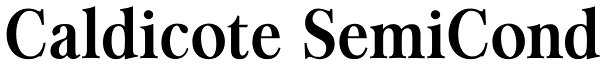 Caldicote SemiCond Font