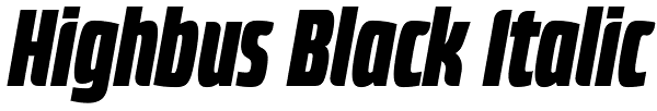 Highbus Black Italic Font