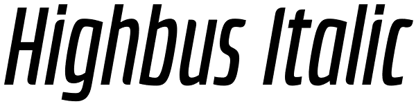 Highbus Italic Font