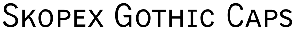 Skopex Gothic Caps Font