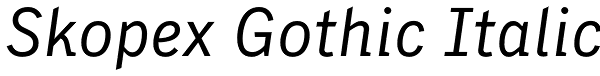 Skopex Gothic Italic Font