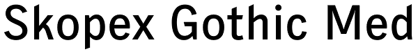 Skopex Gothic Med Font