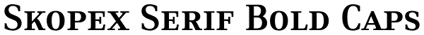 Skopex Serif Bold Caps Font
