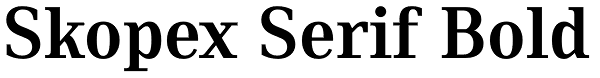 Skopex Serif Bold Font
