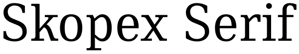 Skopex Serif Font