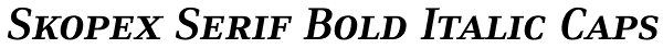 Skopex Serif Bold Italic Caps Font