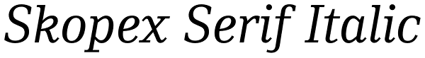 Skopex Serif Italic Font