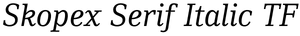 Skopex Serif Italic TF Font