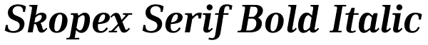 Skopex Serif Bold Italic Font