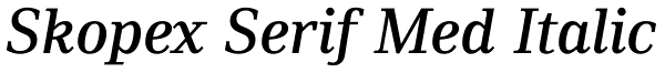 Skopex Serif Med Italic Font