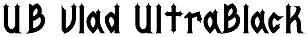 UB Vlad UltraBlack Font