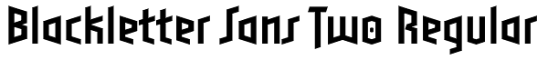 Blackletter Sans Two Regular Font